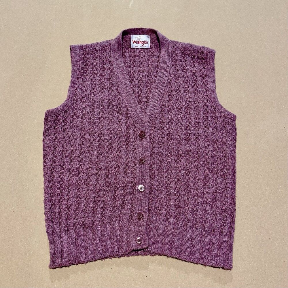 Wrangler Vest Womens Medium Pink Lace Western Preppy 90s Country USA Vintage WPL
